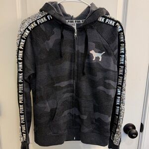 PINK Victoria's Secret Camo Full Zip Hoodie